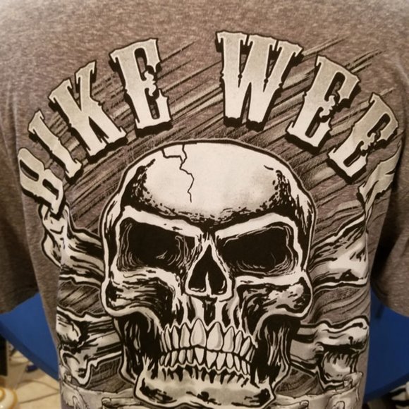 NWOT 2022 81st Anniv Bike Week Tshirt Skull design - Picture 3 of 7